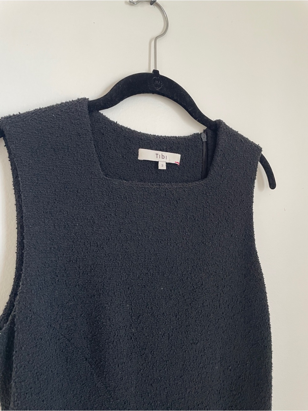 Tibi Boucle Knit Sculpted Dress, Black, 2 - Picture 6 of 8
